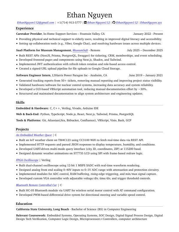 Ethan Nguyen Resume Preview
